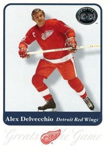 #40 Alex Delvecchio - Detroit Red Wings - 2001-02 Fleer Greats of the Game Hockey