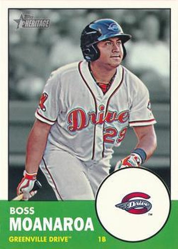 #40 Boss Moanaroa - Greenville Drive - 2012 Topps Heritage Minor League Baseball