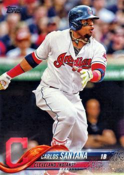 #40 Carlos Santana - Cleveland Indians - 2018 Topps Baseball