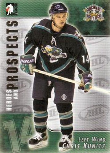 #40 Chris Kunitz - Cincinnati Mighty Ducks - 2004-05 In The Game Heroes and Prospects Hockey
