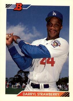 #40 Darryl Strawberry - Los Angeles Dodgers - 1992 Bowman Baseball