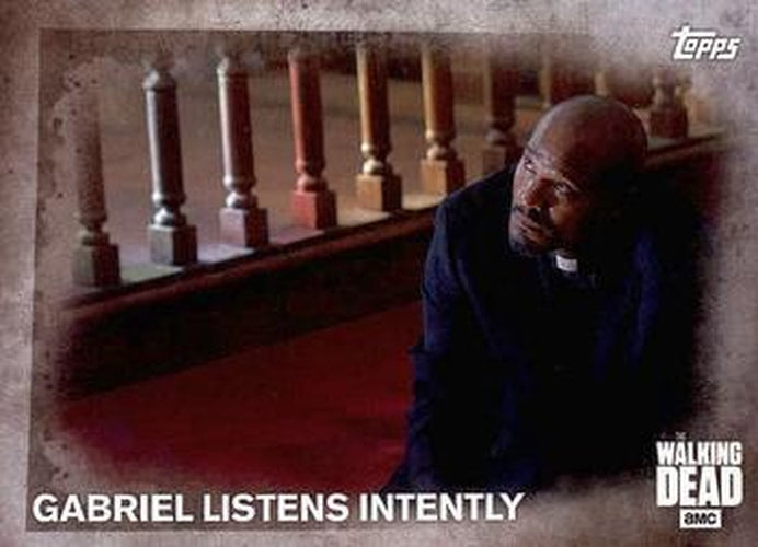 #40 Gabriel Listens Intently - 2016 Topps The Walking Dead Season 5