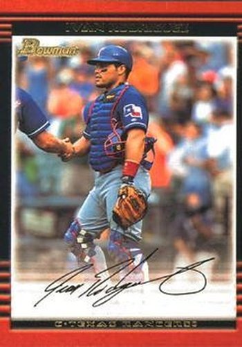 #40 Ivan Rodriguez - Texas Rangers - 2002 Bowman Baseball