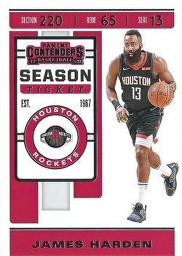 #40 James Harden - Houston Rockets - 2019-20 Panini Contenders Basketball