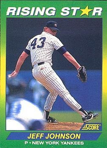 #40 Jeff Johnson - New York Yankees - 1992 Score 100 Rising Stars Baseball