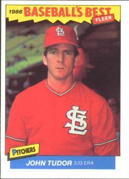 #40 John Tudor - St. Louis Cardinals - 1986 Fleer Baseball's Best Sluggers vs. Pitchers Baseball