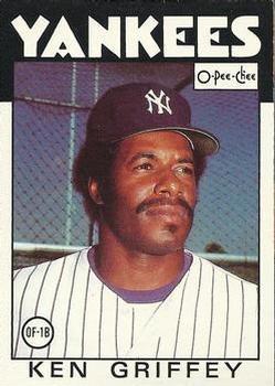 #40 Ken Griffey - New York Yankees - 1986 O-Pee-Chee Baseball