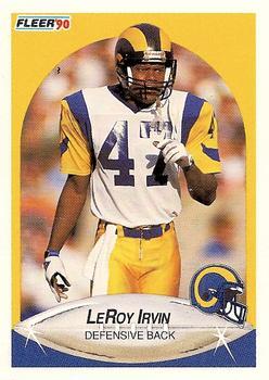 #40 LeRoy Irvin - Los Angeles Rams - 1990 Fleer Football