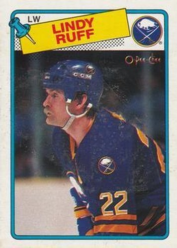 #40 Lindy Ruff - Buffalo Sabres - 1988-89 O-Pee-Chee Hockey