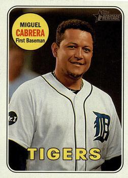 #40 Miguel Cabrera - Detroit Tigers - 2018 Topps Heritage Baseball