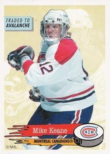 #40 Mike Keane - Montreal Canadiens - 1995-96 Panini Hockey Stickers