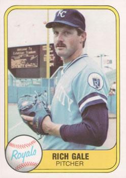 #40 Rich Gale - Kansas City Royals - 1981 Fleer Baseball