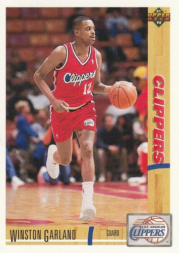 #40 Winston Garland - Los Angeles Clippers - 1991-92 Upper Deck Basketball