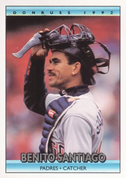 #40 Benito Santiago - San Diego Padres - 1992 Donruss Baseball