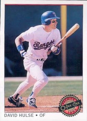 #40 David Hulse - Texas Rangers - 1993 O-Pee-Chee Premier Baseball