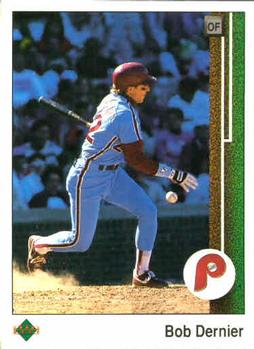 #340 Bob Dernier - Philadelphia Phillies - 1989 Upper Deck Baseball