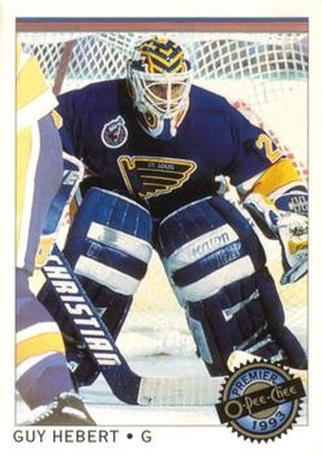 #40 Guy Hebert - St. Louis Blues - 1992-93 O-Pee-Chee Premier Hockey
