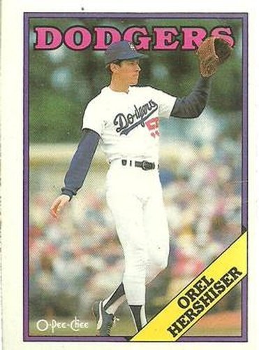 #40 Orel Hershiser - Los Angeles Dodgers - 1988 O-Pee-Chee Baseball