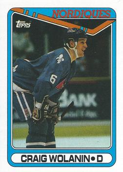 #40 Craig Wolanin - Quebec Nordiques - 1990-91 Topps Hockey