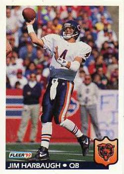 #40 Jim Harbaugh - Chicago Bears - 1992 Fleer Football