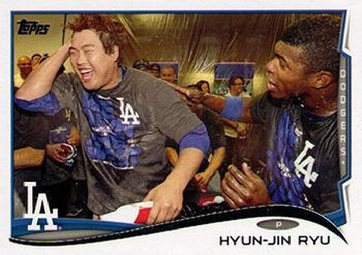 #40b Hyun-Jin Ryu - Los Angeles Dodgers - 2014 Topps Baseball