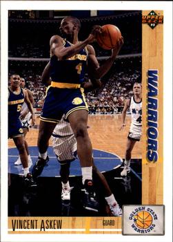 #410 Vincent Askew - Golden State Warriors - 1991-92 Upper Deck Basketball