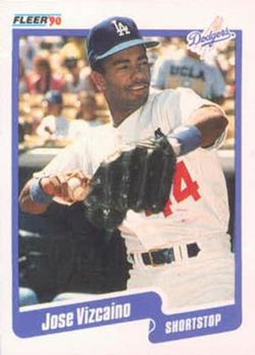 #410 Jose Vizcaino - Los Angeles Dodgers - 1990 Fleer USA Baseball