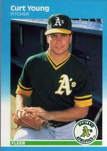 #410 Curt Young - Oakland Athletics - 1987 Fleer Baseball