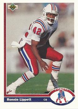 #410 Ronnie Lippett - New England Patriots - 1991 Upper Deck Football