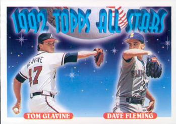 #410 Tom Glavine / Dave Fleming - Atlanta Braves / Seattle Mariners - 1993 Topps Baseball