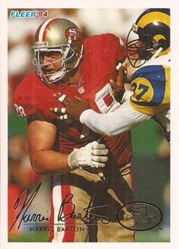 #410 Harris Barton - San Francisco 49ers - 1994 Fleer Football