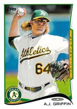 #410 A.J. Griffin - Oakland Athletics - 2014 Topps Baseball