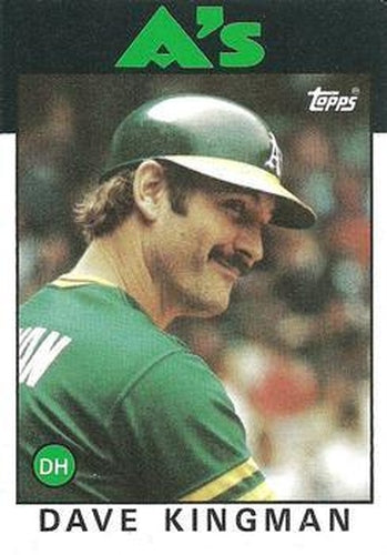 #410 Dave Kingman - Oakland Athletics - 1986 Topps Baseball