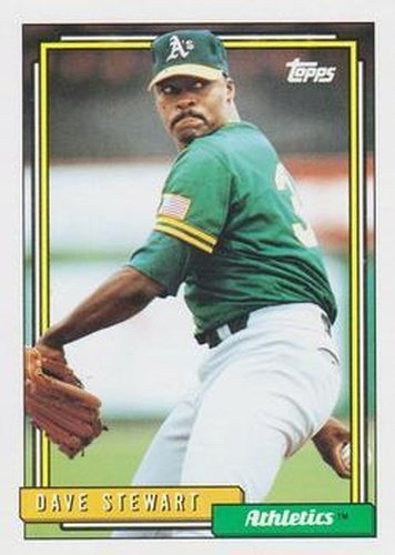 #410 Dave Stewart - Oakland Athletics - 1992 Topps Baseball