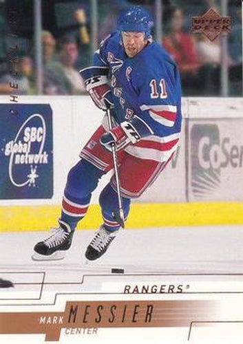 #410 Mark Messier - New York Rangers - 2000-01 Upper Deck Hockey