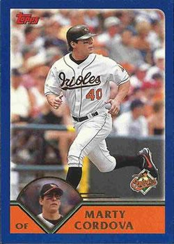 #410 Marty Cordova - Baltimore Orioles - 2003 Topps Baseball
