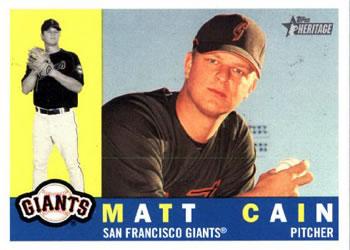 #410 Matt Cain - San Francisco Giants - 2009 Topps Heritage Baseball