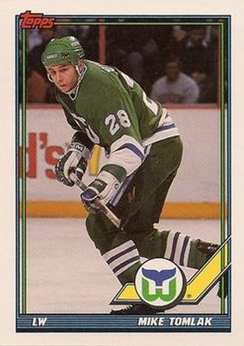 #410 Mike Tomlak - Hartford Whalers - 1991-92 Topps Hockey