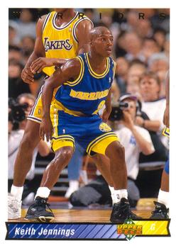 #410 Keith Jennings - Golden State Warriors - 1992-93 Upper Deck Basketball