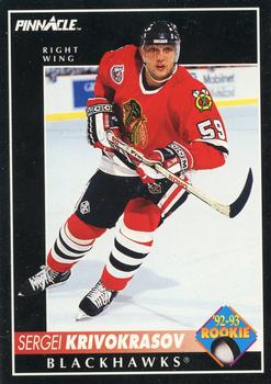 #410 Sergei Krivokrasov - Chicago Blackhawks - 1992-93 Pinnacle Canadian Hockey