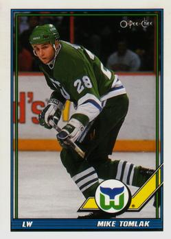 #410 Mike Tomlak - Hartford Whalers - 1991-92 O-Pee-Chee Hockey