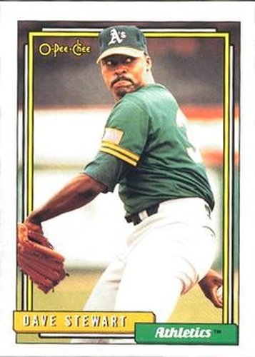 #410 Dave Stewart - Oakland Athletics - 1992 O-Pee-Chee Baseball