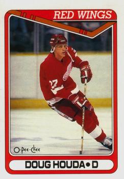 #410 Doug Houda - Detroit Red Wings - 1990-91 O-Pee-Chee Hockey