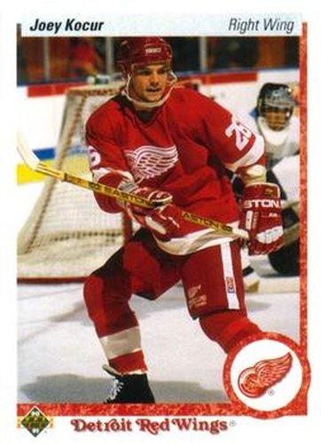#411 Joey Kocur - Detroit Red Wings - 1990-91 Upper Deck Hockey
