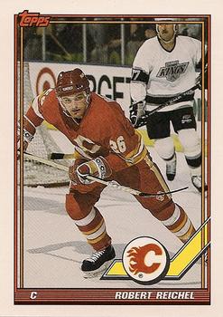 #411 Robert Reichel - Calgary Flames - 1991-92 Topps Hockey