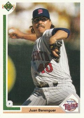 #411 Juan Berenguer - Minnesota Twins - 1991 Upper Deck Baseball