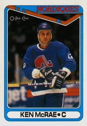 #411 Ken McRae - Quebec Nordiques - 1990-91 O-Pee-Chee Hockey