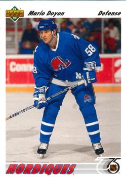 #411 Mario Doyon - Quebec Nordiques - 1991-92 Upper Deck Hockey