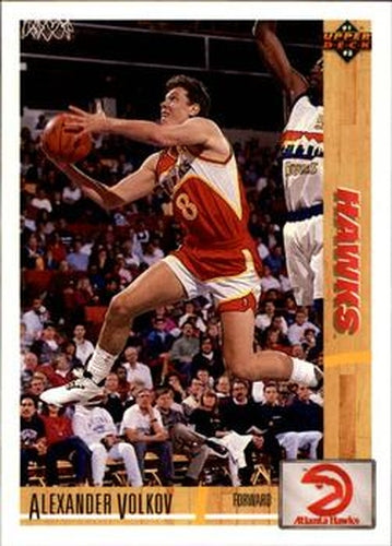 #411 Alexander Volkov - Atlanta Hawks - 1991-92 Upper Deck Basketball