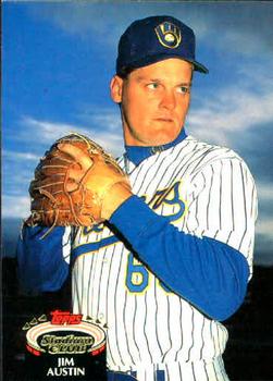 #411 Jim Austin - Milwaukee Brewers - 1992 Stadium Club Baseball